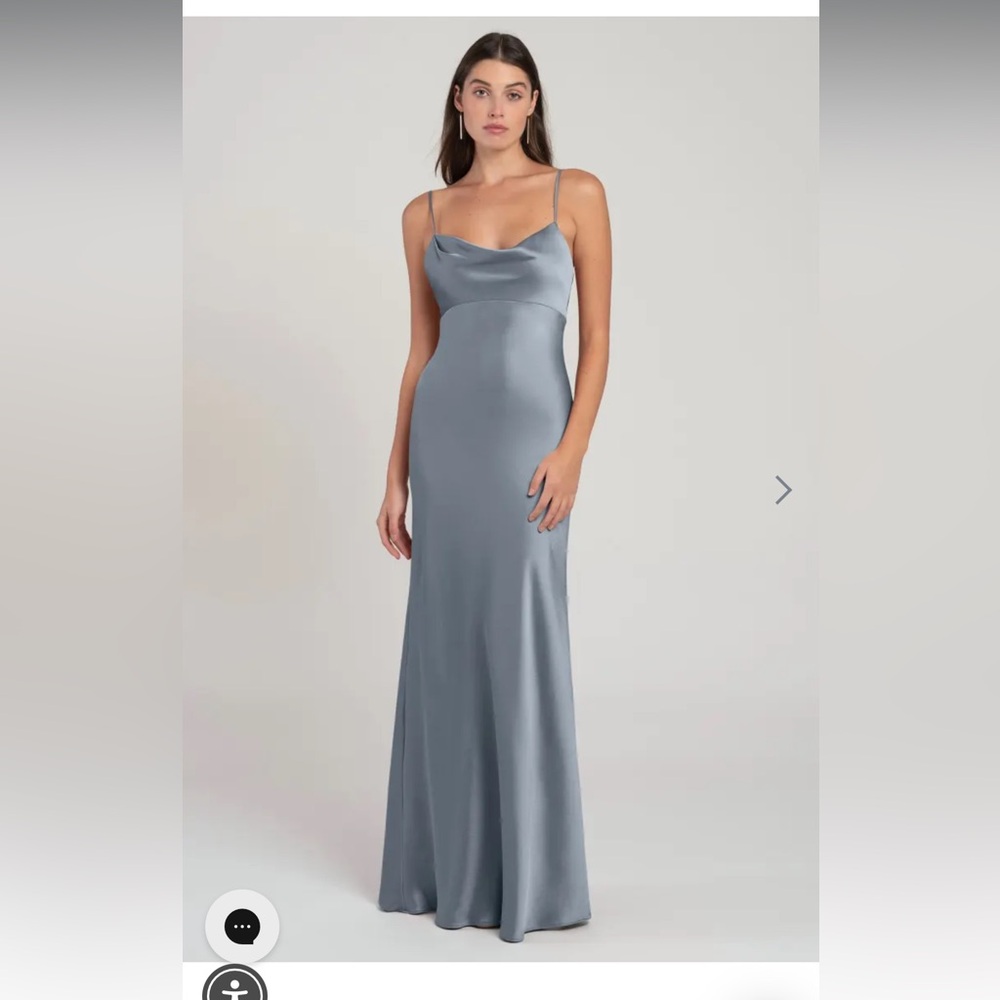 Jenny Yoo “Addison” bridesmaids dress in color Chambray
